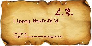 Lippay Manfréd névjegykártya